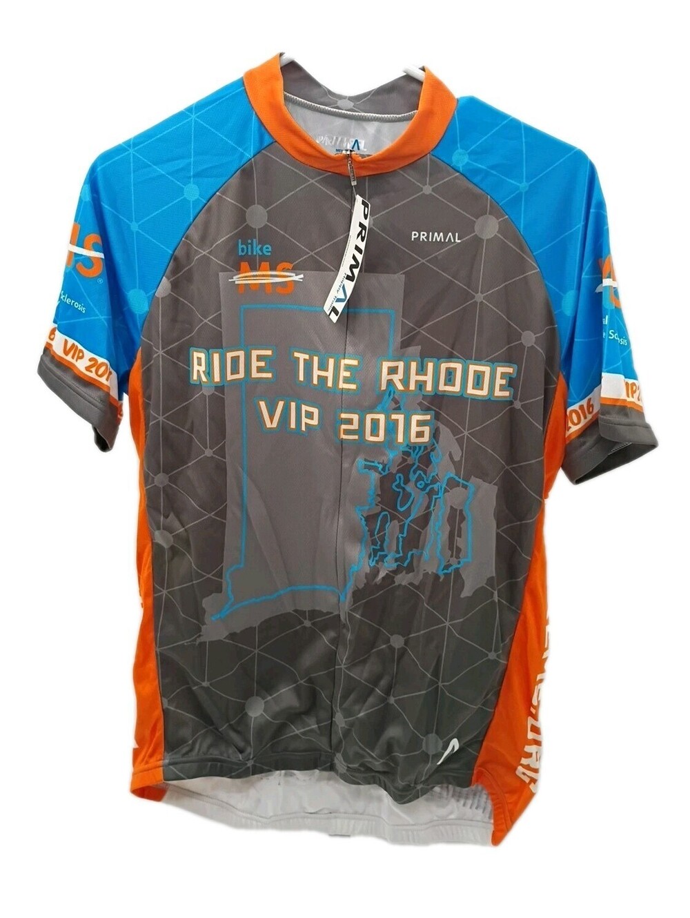 Primal Cycling Jersey Mens Large Multicolor Ride The Rhode Athletic Back Pocket